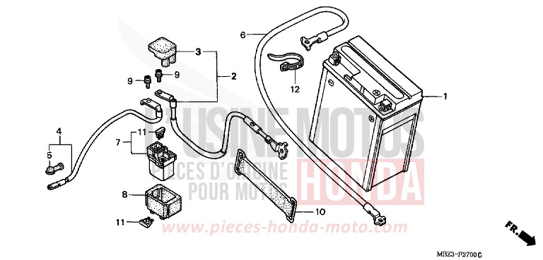 BATTERY for Hornet S CANDY TAHITIAN BLUE (PB215) from 2001